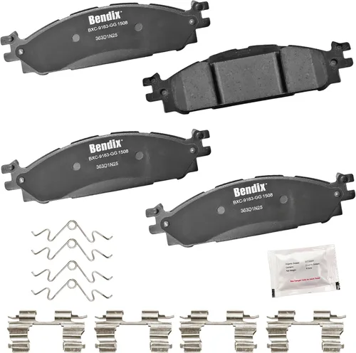 Vista 21 de Pastillas de Freno Delanteras Cerámicas Bendix Priority1 CFC430A para Modelos Selectos INFINITI G35, I30, Nissan 350Z, Altima, Juke, Maxima, Sentra
