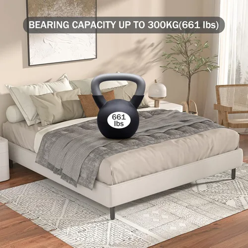 Vista 19 de 4 patas de soporte de cama de altura ajustable para marco de cama, listones centrales de cama de metal, patas de soporte central de 10 a 16