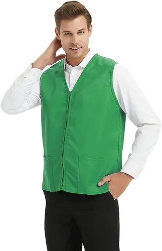 Vista 5 de TOPTIE Paquete de 5 chalecos voluntarios de camarero de camarero, uniforme de trabajo, ropa de trabajo de supermercado