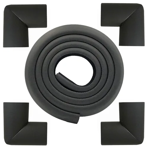 Vista 22 de M2cbridge Protectores de espuma extra gruesos en forma de L para muebles (color negro (borde de 13.1 pies + 4 esquinas)