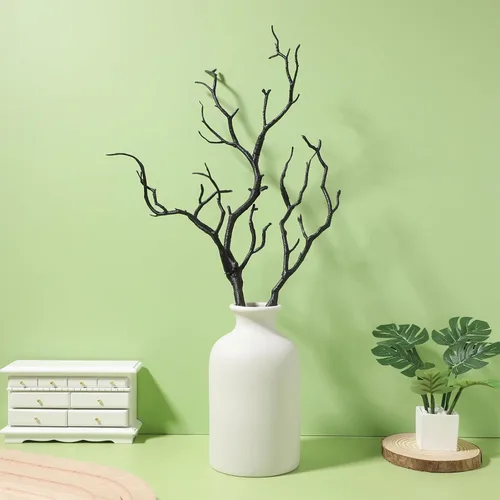 Vista 7 de Garneck Ramas de árbol secas de cuernos artificiales, 4 ramas de árbol de plástico de 13.8 pulgadas, ramas de manzanita para decorar arte, ramas