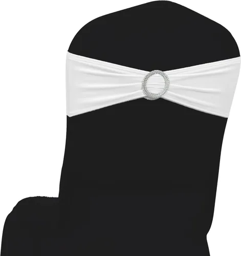 Vista 29 de MDS - Paquete de 10 bandas de elastano para silla, universales, se ajustan a bandas elásticas para sillas con hebilla, para boda, lazo deslizante