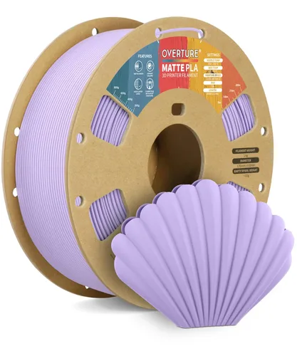 Vista 42 de OVERTURE - Filamento para impresora 3D de ácido poliláctico (PLA), 1.75 mm, carrete de cartón con filamento PLA mate de 2.2 libras, precisión
