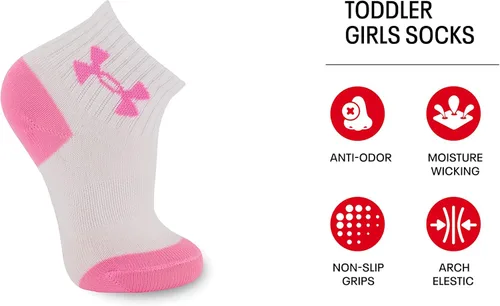 Vista 2 de Under Armour Paquete múltiple de calcetines para niña