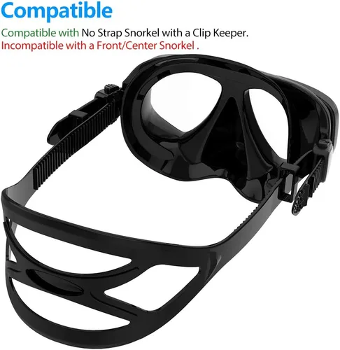 Vista 5 de COPOZZ Máscara de buceo juvenil, bajo volumen, sin empañamiento, esnórquel, buceo, gafas de buceo, máscara de vidrio templado, gafas de buceo sin