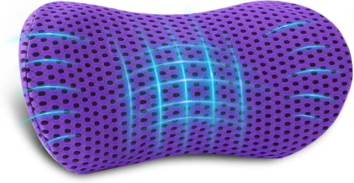 Vista 11 de Almohada lumbar, almohada de apoyo lumbar de espuma viscoelástica para silla de oficina y asiento de automóvil, almohada de apoyo para aliviar