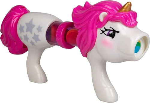Vista 2 de Hog Wild Unicorn Power Popper - Juguete de espuma para disparar bolas de arco iris de fuego rápido hasta 8 bolas de espuma, juego en interiores