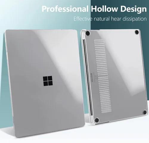 Vista 7 de TWOLSKOO Funda para portátil Microsoft Surface de 13.5" 5/4/3 con reposamanos de metal modelo 1951/1868, carcasa rígida de plástico protector