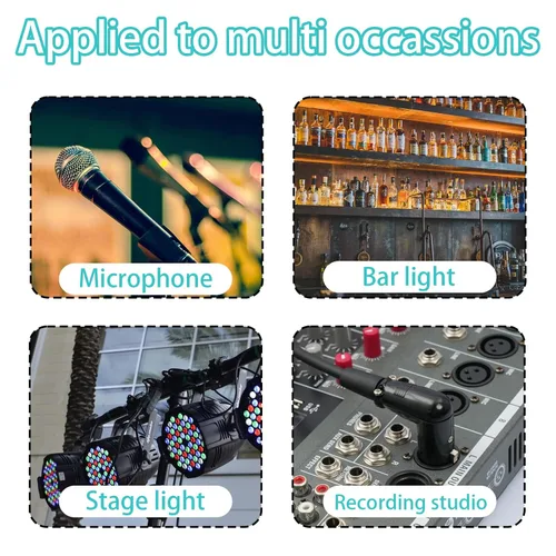 Vista 8 de MAYWILLA XLR - Cable de micrófono de 3 pines, XLR de 3 pines, 90 grados, ángulo recto, hembra a macho recto, cable de extensión equilibrado