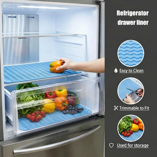 Vista 971 de MicoYang Alfombrilla de Silicona para Secar Platos de Múltiples Usos, Fácil de Limpiar, Ecológica, Alfombrilla de Silicona Resistente al Calor