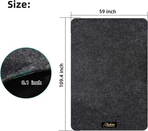 Vista 5 de Roykaw Tapete de garaje para motocicleta/bicicleta, almohadilla mecánica, absorbente de aceite, fácil de cortar y limpiar, impermeable