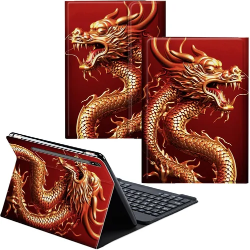 Vista 100 de Para Samsung Galaxy Tab S6 Lite Funda 2022/2020 Teclado Inalámbrico Desmontable Y Cubierta De Soporte De Cuero PU Funda Protectora Para Samsung