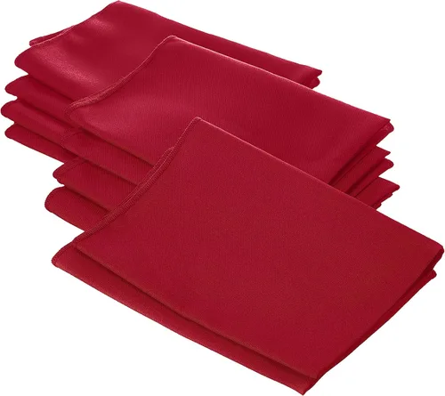 Vista 121 de LA Linen Paquete de 10 servilletas de popelina de poli, servilletas de tela suave, servilletas lavables y reutilizables, servilletas de mesa Negro