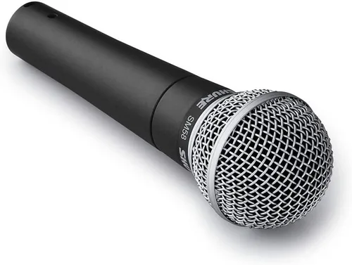 Vista 11 de Kit de rendimiento profesional en escenario Shure SM58 Pro XLR con micrófono dinámico cardioide de 4,6 m, cable XLR-XLR, soporte, clip A25D y bolsa