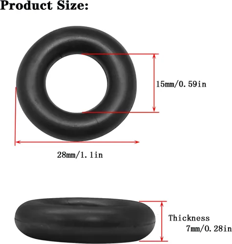 Vista 2 de 10 piezas de neumáticos de goma para bobinador compatibles con máquina de coser Singer 15-91, 66-16, 99K, 128-3, #15287