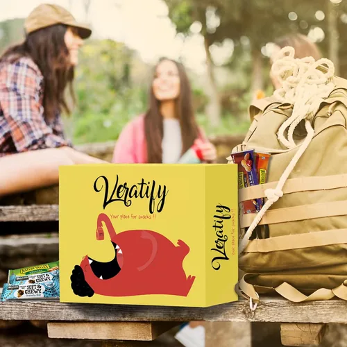 Vista 5 de Veratify Caja de aperitivos mixtos saludables (66 unidades) Cesta de regalo de aperitivos, barras de granola, variedad a granel, para hombres
