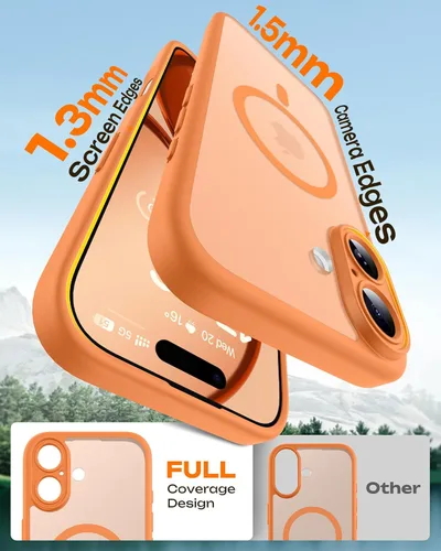 Vista 265 de TOCOL Funda para iPhone 11, compatible con Magsafe, protección completa de cámara, imanes integrados, protección contra caídas, funda translúcida