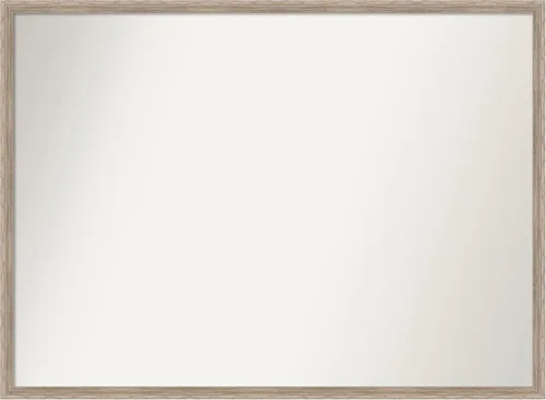 Vista 41 de Amanti Art Espejo de baño blanco para sobre el fregadero, 24 x 27 pulgadas, espejo de tocador rectangular con cuña de madera dura, marco de madera