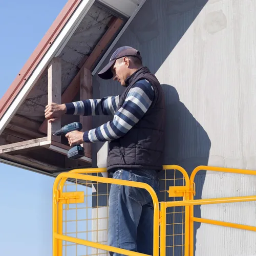 Vista 8 de VEVOR Cesta de Carga para Montacargas, Plataforma de Trabajo con Jaula de Seguridad de 36 x 36 Pulgadas, Capacidad de Carga de 1200 lbs, Cesta