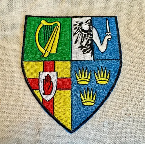 Vista 2 de Parche de escudo de las provincias de Irlanda Bandera bordada para planchar