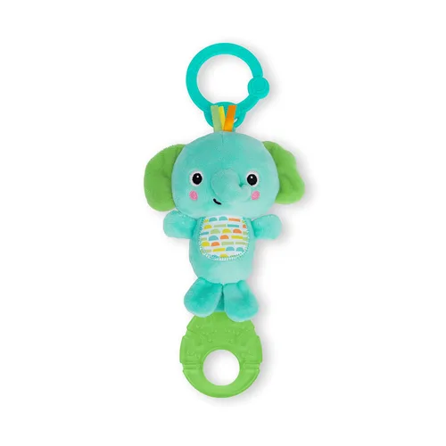 Bright Starts Tug Tunes - Juguete para cochecito y transportadores, elefante, unisex, recién nacido +