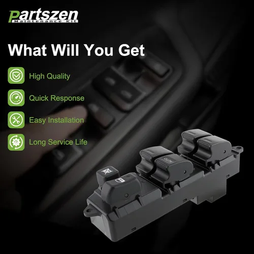 Vista 3 de Control de interruptor de ventana + juego de biseles para Toyota Camry 2002-2006 Corolla Matrix 2003-2008 Sienna 2004-2009 Tacoma 2005-2007 Scion