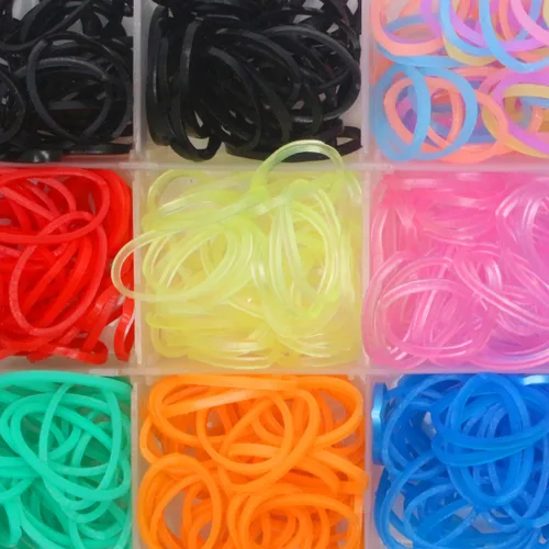 Vista 4 de YOY Bandas elásticas de goma para perros de 3/4 pulgadas, 600/caja – Lazos elásticos para cachorros, soportes para cola de caballo, accesorios
