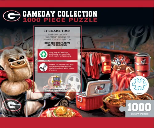Vista 3 de MasterPieces NCAA Gameday Puzzles Collection - Georgia NCAA Gameday Collection rompecabezas de 1000 piezas, 19.25 x 26.75 pulgadas