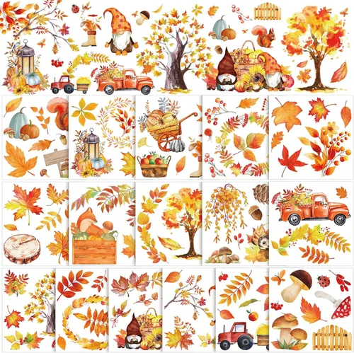 Vista 12 de 16 hojas de calcomanías de invierno para frotar en transferencias, calcomanías de estilo nieve, calcomanías para álbumes de recortes, calcomanías