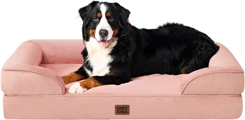 Vista 36 de EHEYCIGA – Cama ortopédica impermeable para perros pequeños, de espuma viscoelástica tipo caja de huevos, con bordes elevados y base antideslizante