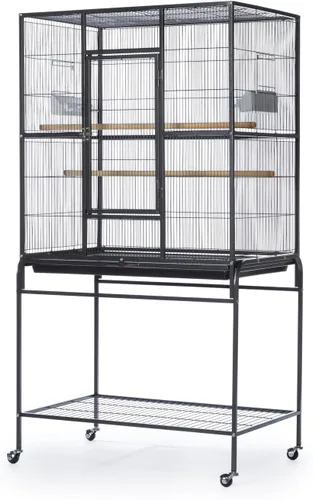 Vista 3 de Prevue Pet Products Jaula de hierro forjado con soporte, color negro Hammertone