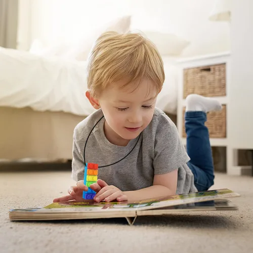 Vista 8 de Collar masticable, paquete de collar sensorial para niños con TDAH, autismo, necesidades de morder, palo masticable de motor oral, masticable