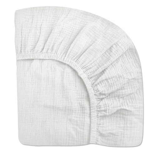 Vista 32 de Sábanas de cuna para niños y niñas, sábanas bajeras para cama de bebé de 28 x 52 pulgadas, ropa de cama de muselina neutra de algodón para cuna
