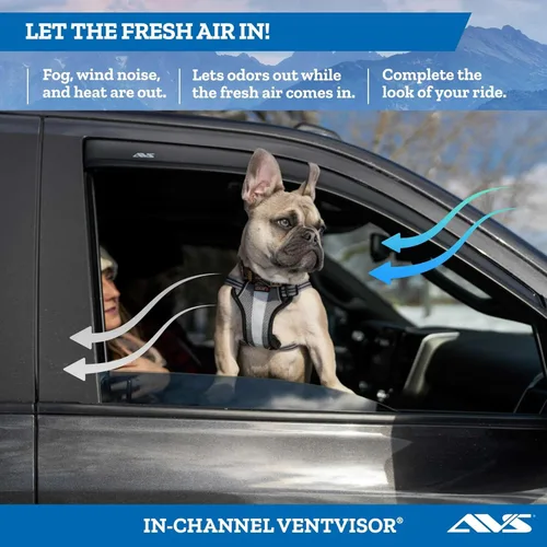 Vista 2 de Auto Ventshade [AVS] Protectores de lluvia en el canal para Dodge Ram 1500 2002 - 2008; Dodge Ram 2500/3500 2003 - 2009, solo QUAD CAB, viseras