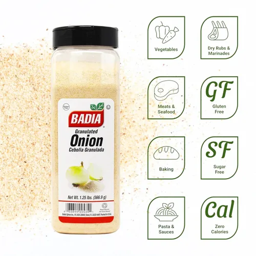 Vista 3 de Badia Cebolla granulada 1.25 libras - Sabor dulce y salado audaz