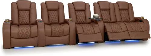 Vista 175 de Seatcraft Asientos de cine en casa Diamante Row of 3 Rojo