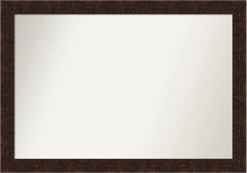 Vista 23 de Amanti Art Espejo de pared de bronce de 27 x 33 pulgadas, espejo rectangular de baño para decoración de pared de sala de estar, marco tradicional