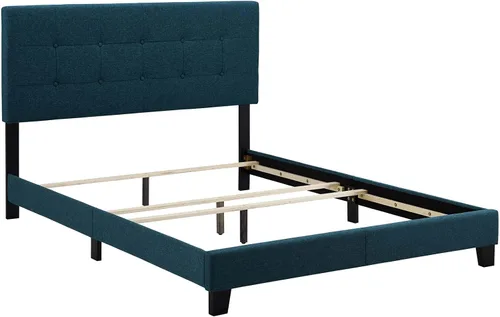 Vista 4 de Modway MOD-6000-WHI Amira - Cama tapizada de tela, color blanco