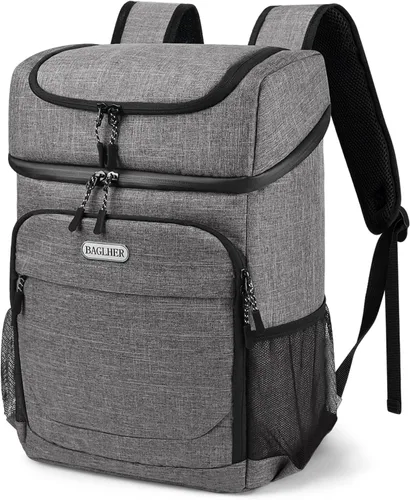 Vista 18 de BAGLHER Mochila Nevera Térmica Ligera Aislada - 30 Latas, A Prueba de Fugas para Almuerzo, Picnic, Senderismo, Viajes de Campamento