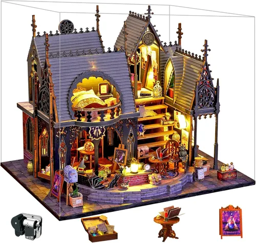 Vista 13 de Spilay Kit de casa de muñecas en miniatura, kit de bricolaje, modelo de casa pequeña, escala 1:24, casa de muñecas creativa, el mejor regalo