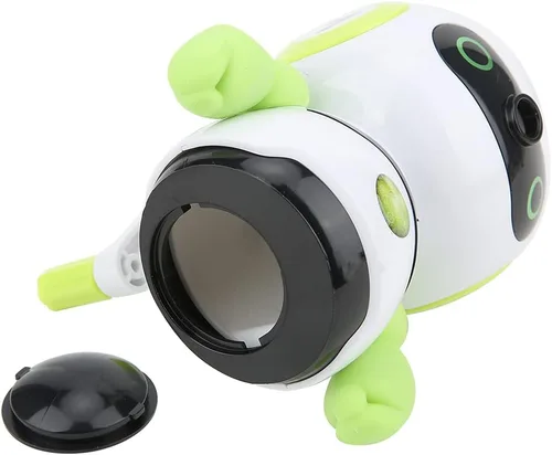 Vista 5 de Sacapuntas manual de diseño de robot con función de alimentación automática, mecanismo de manivela para estudiantes, niños, colores aleatorios