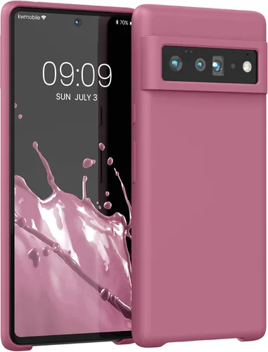 Vista 423 de kwmobile Funda Compatible con Google Pixel 6 Pro - Funda de teléfono de silicona TPU con acabado suave - Azul Arrecife