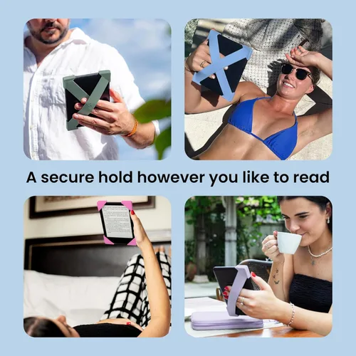 Vista 2 de Strapsicle Correa de Mano de Silicona – Kindle & Paperwhite (6”) Gen 7–10, Kobos de 6” – Mediana – Pack de 2 – Rosado – Cómoda Alternativa a