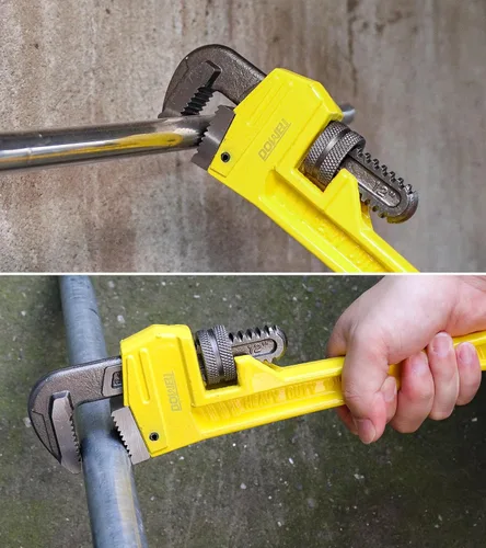 Vista 4 de DOWELL Llave de tubo de 12 pies, agarre cómodo, acero fundido confiable y duradero para un uso duradero