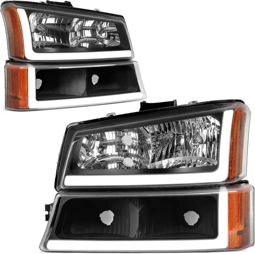 AUTOSAVER88 - Faro con LED DRL compatible con Chevy Avalanche Silverado 2003 2004 2005 2006, 1500 1500HD 2500 2500HD 3500/2007, Chevrolet Silverado