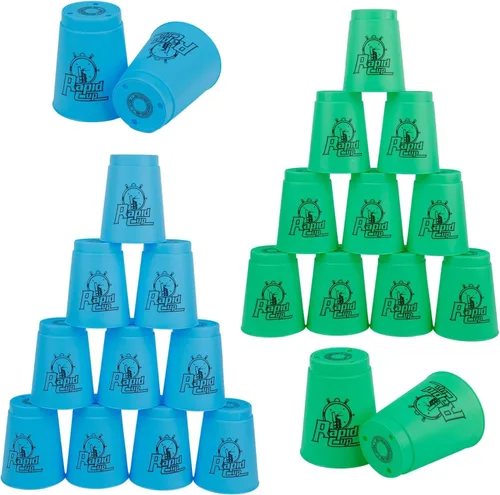 yeesport Tazas apilables deportivas, 24 piezas de vasos deportivos apilables, juego de entrenamiento deportivo para competición de desafíos, viajes,