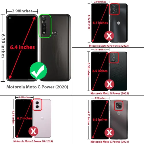 Vista 2 de TJS Funda compatible con Motorola Moto G Power (2020), con protector de pantalla de vidrio templado, anillo de metal, soporte magnético, soporte