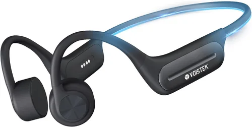 Voistek Auriculares Bluetooth de conducción ósea con micrófono, reproductor MP3 integrado de 32 GB para natación, auriculares impermeables IP68,