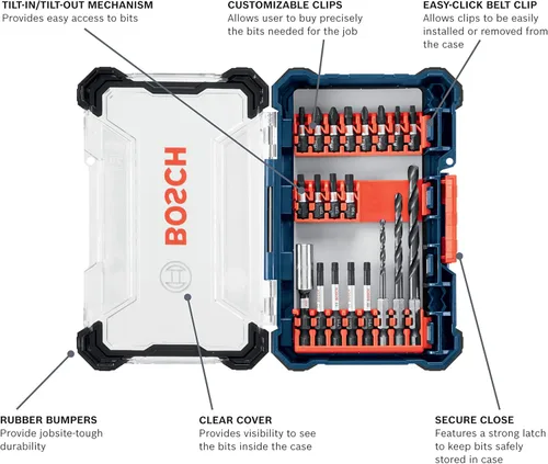 Vista 2 de BOSCH DDMS20 - Juego de 20 unidades de sistema de caja personalizada para perforaciones y aplicaciones de conducción
