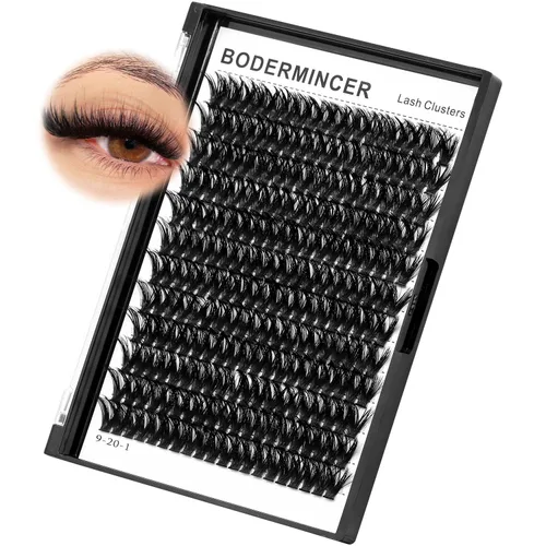 Vista 15 de Bodermincer 7D/10D/20D/30D/40D/50D/60D/80D/100D Rizo D, 240 unidades, extensiones de pestañas postizas, individuales y en racimo, pestañas falsas